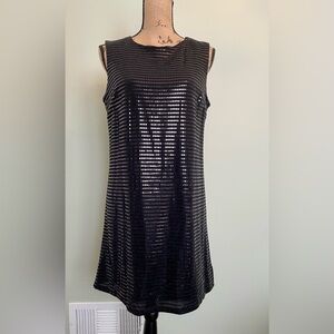 Aqua Black Sequin Dress